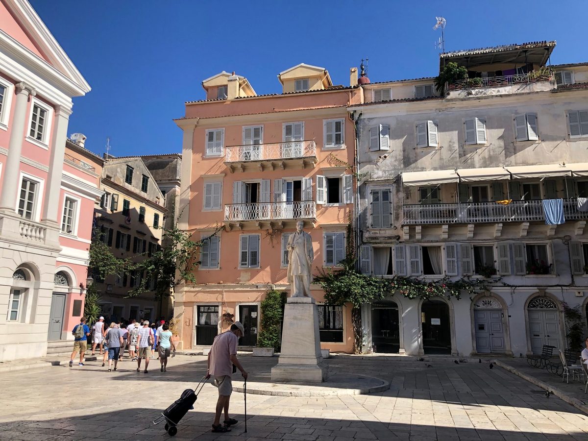 The Liston in Corfu Town, built under the French and modelled on the Rue de Rivoli
