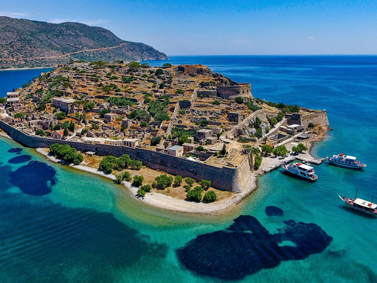 Spinalonga island and its Venetian fortress