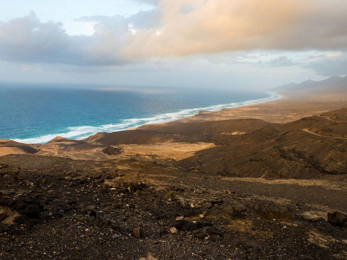 The volcanic west coast