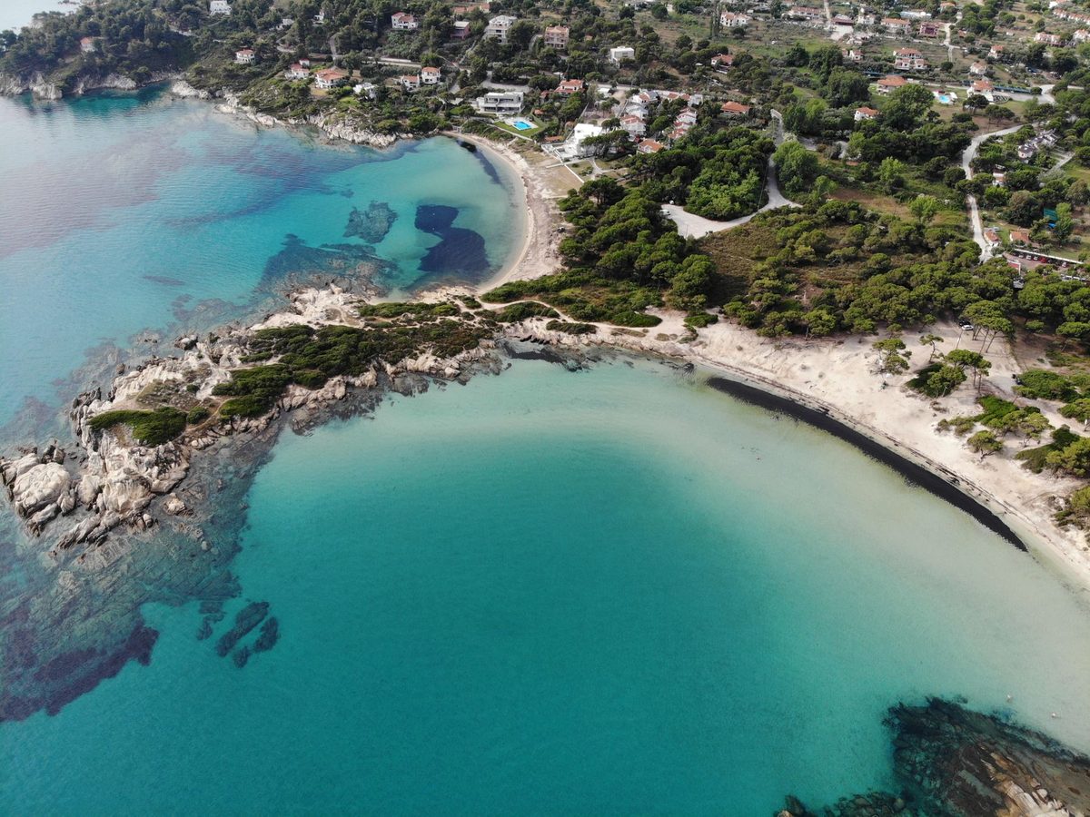 Twin coves on the Sithonia coast