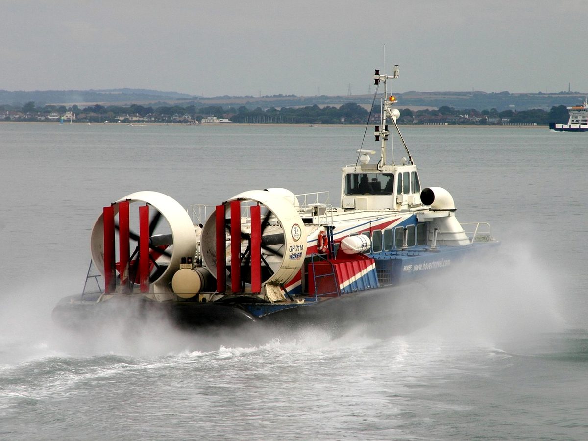The hovercraft crossing from Southsea to Ryde