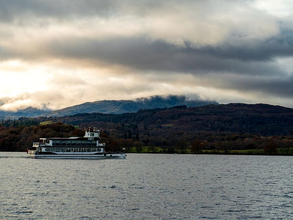A cruise boat on the lake