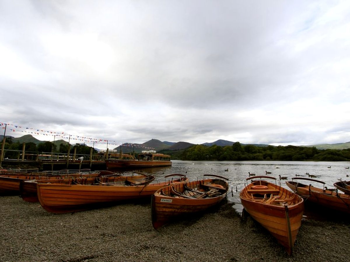 Rowing boats on the lake