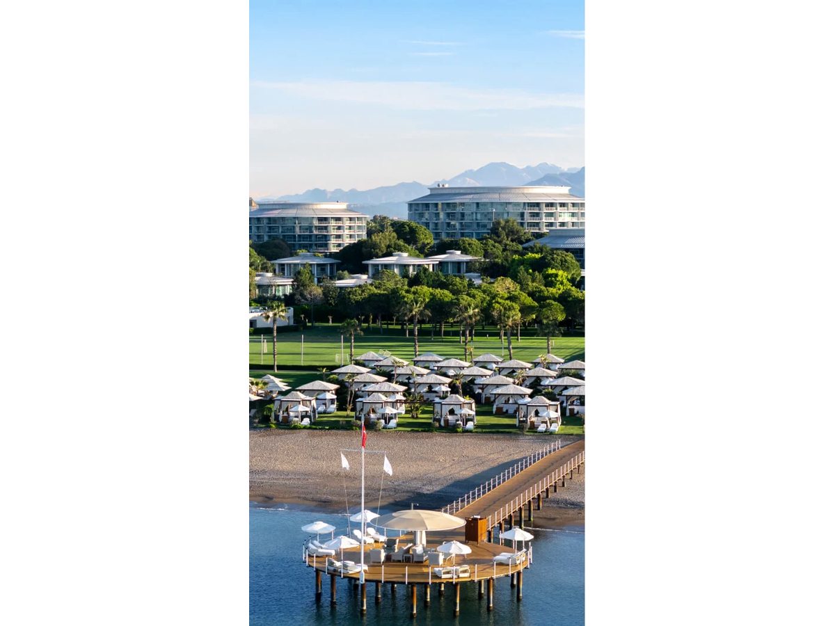 The resort's beachfront