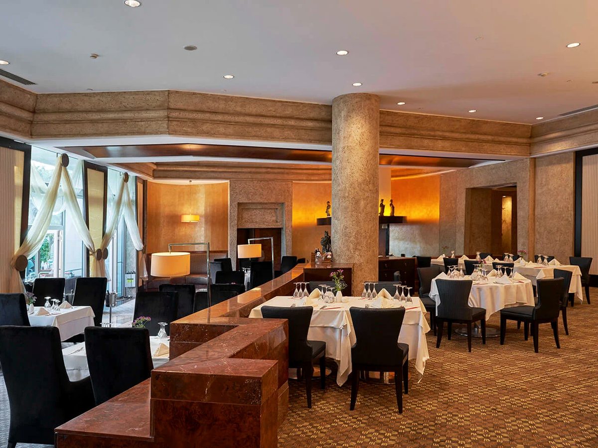An indoor dining room