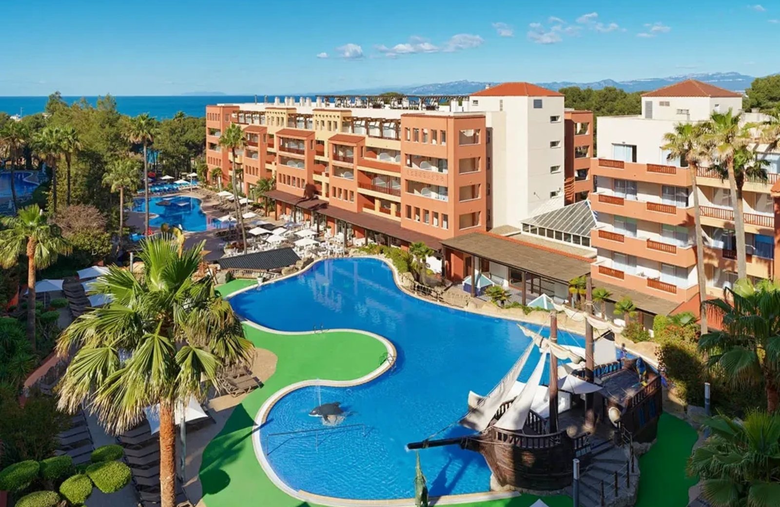 H10 Mediterranean Village: a four-star family hotel stepped up a steep hillside at Cap Salou, above the small coves of the Costa Dorada coast.