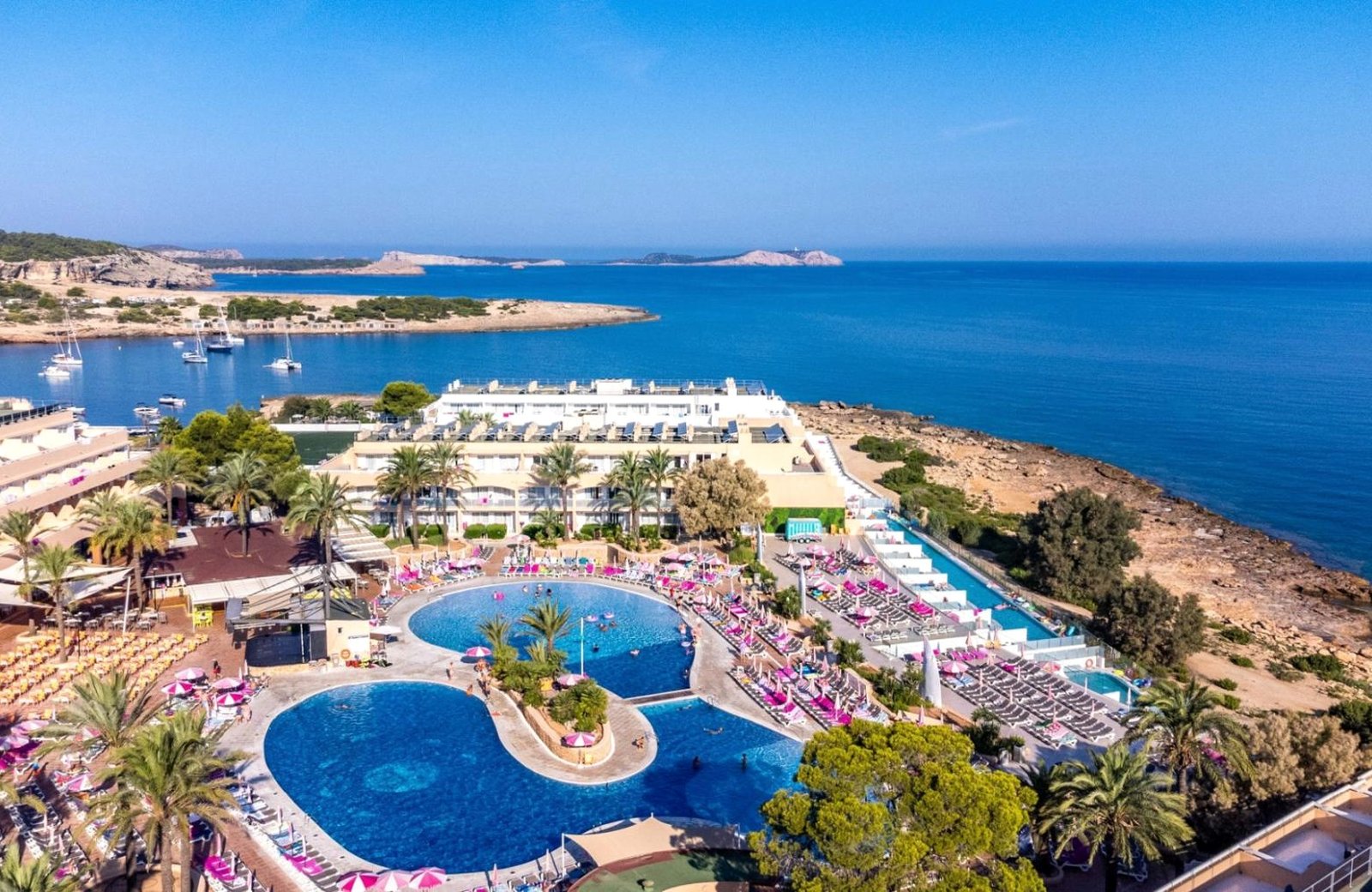 Holiday Village Seaview Ibiza, a low-rise all-inclusive resort on the seafront at Port des Torrent, Ibiza.