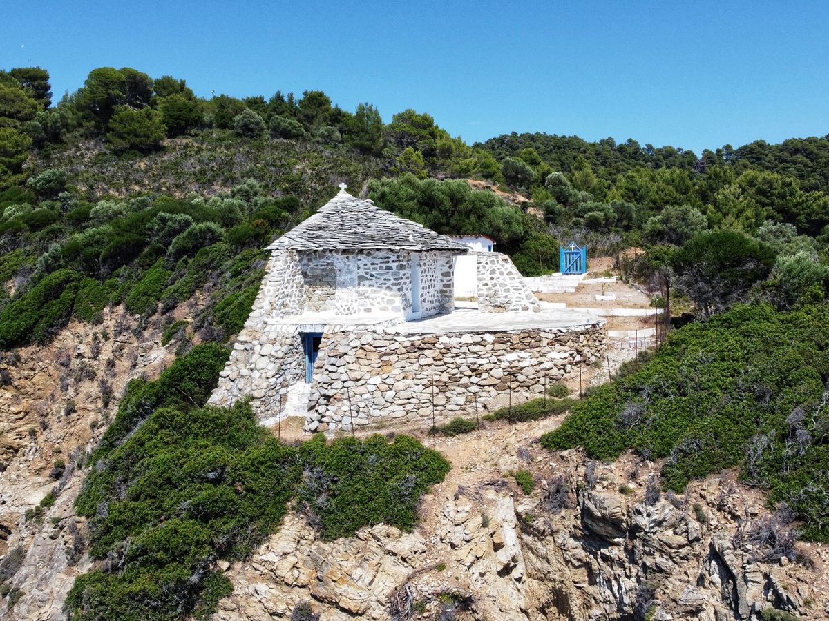 A chapel on the rocks by the sea